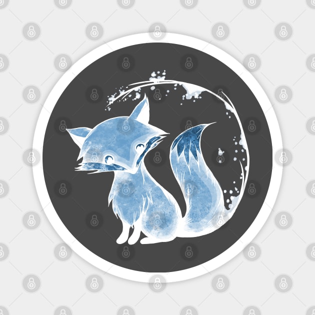 Icy Fox Magnet by Jess Adams